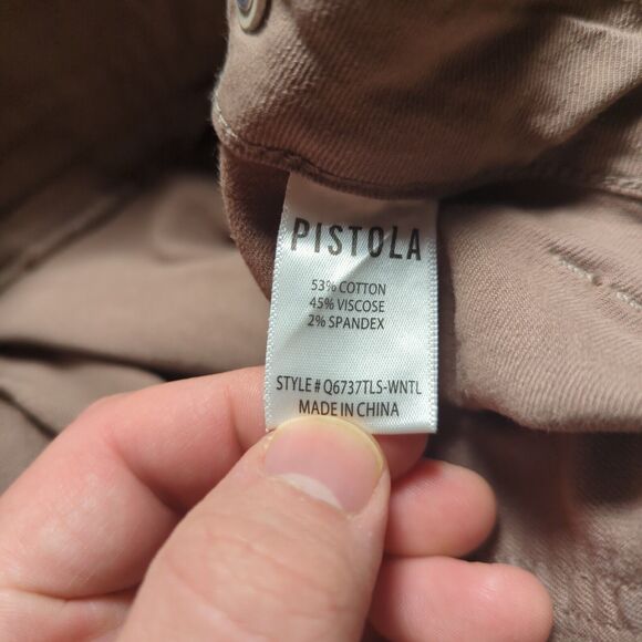 Pistola Pants Womens 30 High Rise Straight Leg Ankle Twill Gorpcore Casual - Picture 5 of 12